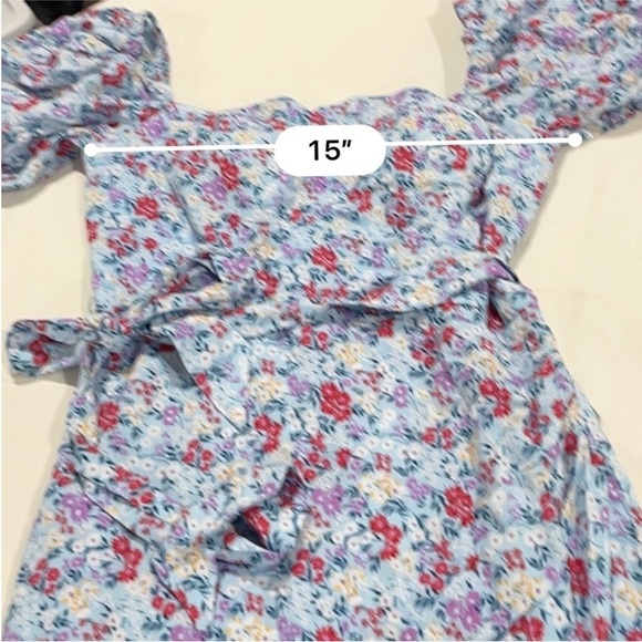 B. Smart Womens Juniors blue Floral Print Mini Bodycon Dress size 3 NWT - Picture 6 of 10